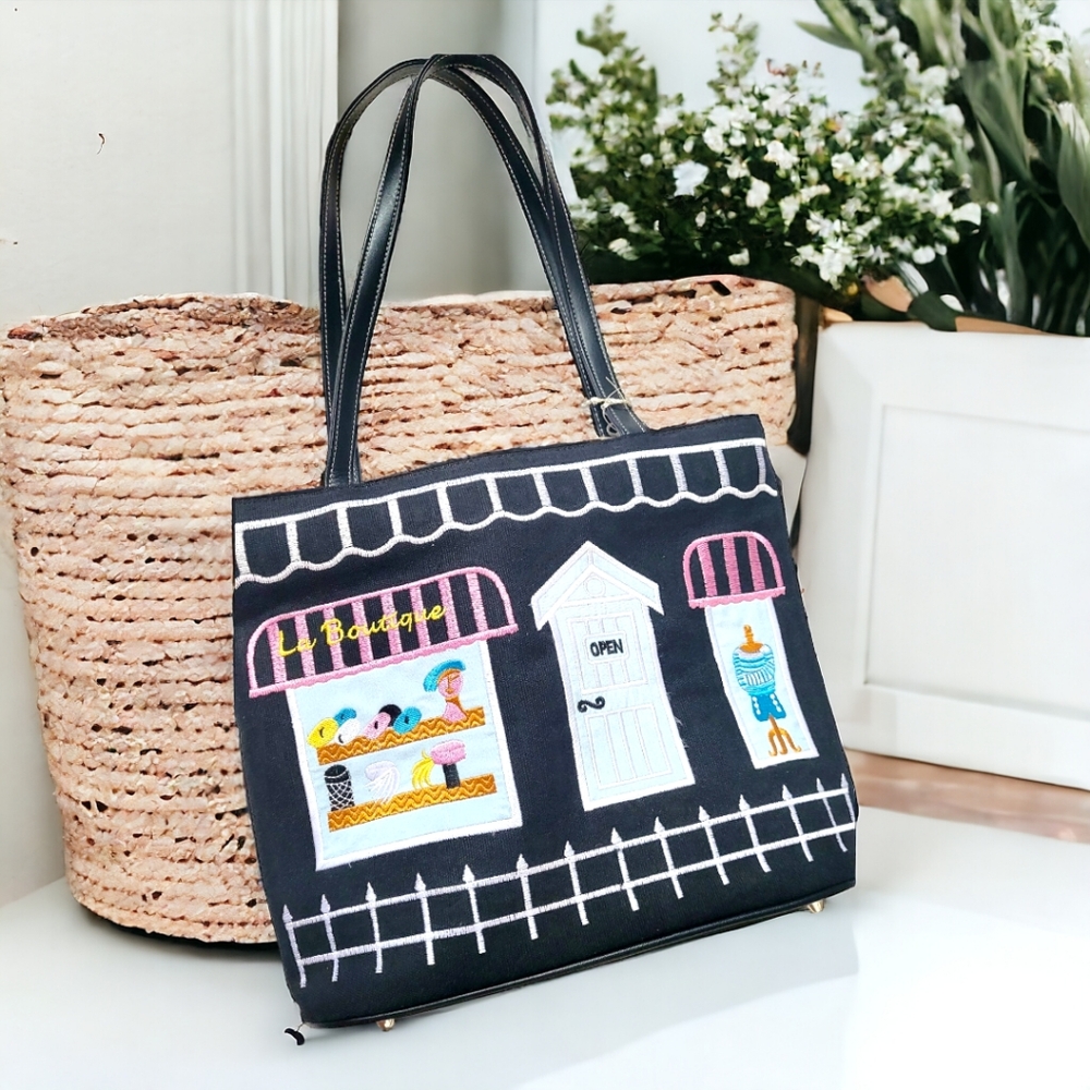 Boutique embroidered handbag NWT